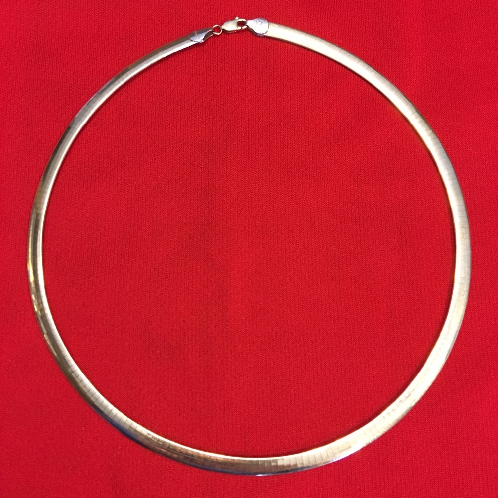 4mm 14k Gold/14k White Gold Reversible Necklace.
